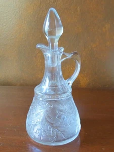 Indiana Tiara Glass Sandwich Clear Cruet & Stopper - Picture 1 of 5