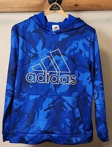 Excellent Adidas Pullover Hoodie Unisex Blue XL 18/20 - Picture 1 of 6