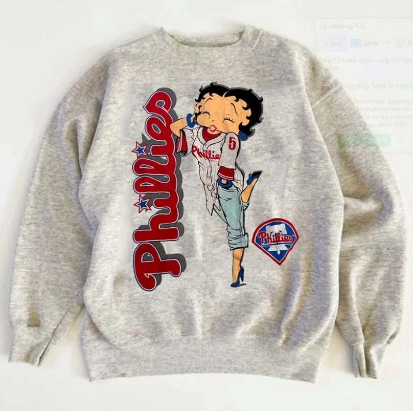 Philadelphia Phillies Betty Boop béisbol gráfico sudadera hombres mujeres KV21421 Foto 1 de 1