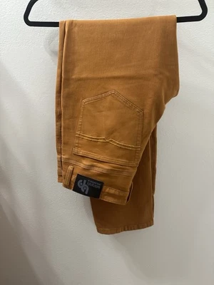 Мужские джинсы из денима Bulletprufe 34x32 коричневые прямые 10X более прочные тройной шов - Изображение 1 из 4