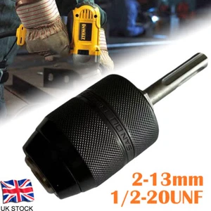 SDS ADAPTERS KEYLESS CHUCK FOR DEWALT MAKITA MILWAUKEE BOSCH DRILLS 2-13mm 1/2" - Picture 1 of 12