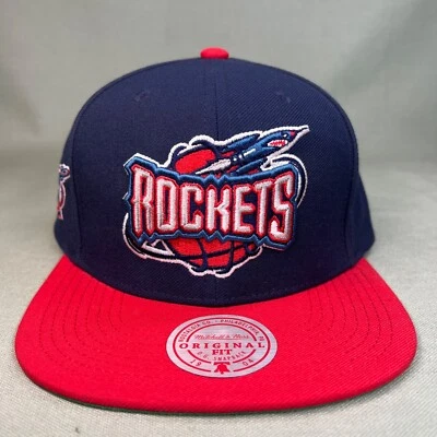 Houston Rockets Throwback Logo Hat/Cap Mitchell & Ness Snapback One Size NWT - Image 1 of 4