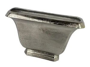 LOBERON Vase DAKOTA Dekovase Blumenvase 27x36x9 Aluminium Silber Antik Look NEU - Bild 1 von 4