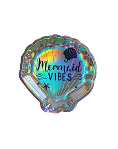 7" Mermaid Vibes Party Plates - pack of 8 plates - Picture 1 of 2