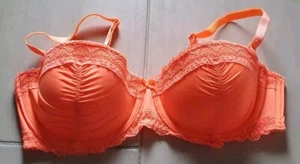H&M Bügel BH 75C Spitze Orange gepolstert mit verstellbaren/abnehmbaren Trägern - Bild 1 von 4