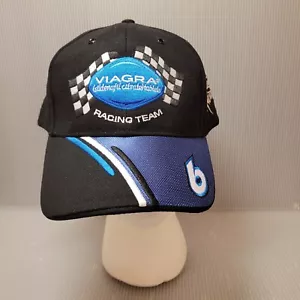 Viagra Racing Team Mark Martin Nascar Hat OSFA Strapback Roush Cap #6 Black Blue - Picture 1 of 6