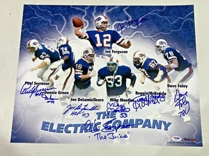 OJ Simpson Buffalo Bills "ELECTRIC COMPANY" Signed 16x20 All 7 Plus OJ  - PSA - Picture 1 of 5