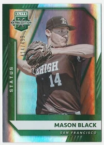 2021 Panini Elite Extra Edition Status Green #85 Mason Black #/499 RC Rookie - Picture 1 of 2