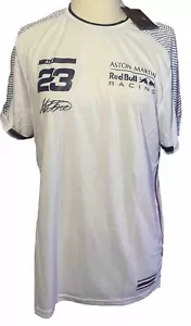 Camicia bianca Aston Martin Red Bull Racing - Alex Albon nuova con etichetta Medium - Foto 1 di 3