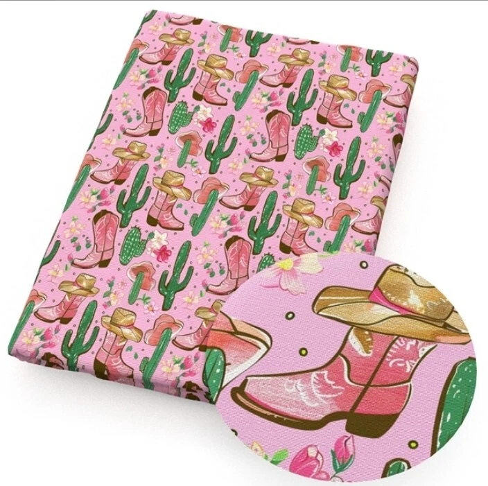 Cowgirl Princess FAUX LEATHER SHEET 8 x 12" PRINTED 1263758 SMOOTH TEXTURE - Image 1 of 1