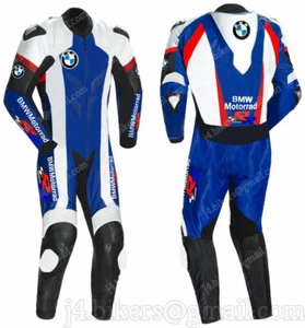 BMW RR Motocicleta Motociclista Traje de Cuero Carreras Motocicleta Hombres Chaqueta Pantalones - Imagen 1 de 2