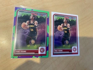 2023-24 Panini Haunted Hoops Slime Trae Young + Base - Atlanta Hawks - Picture 1 of 1