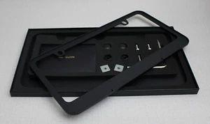 Black Hardened Steel License Plate Frame for Toyota - Picture 1 of 13