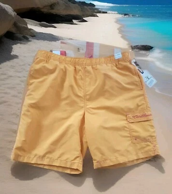 Caribbean Swimwear Trunks Men's XL Orange Mesh With 2 Pockets With OriginalTags  - Image 1 of 4