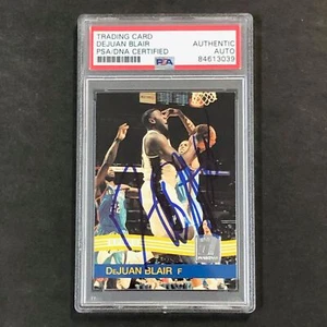 2010-11 Panini Donruss #105 DeJuan Blair Signed Card AUTO PSA Slabbed Spurs - Picture 1 of 2