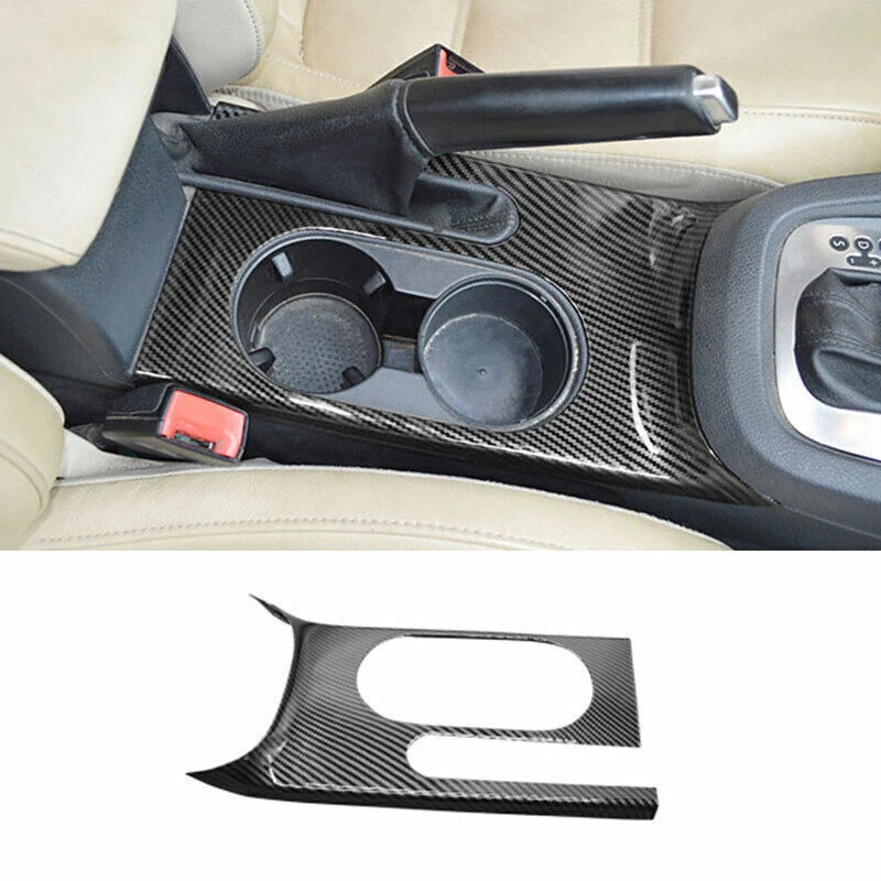 Consola central de fibra de carbono para Volkswagen Jetta MK6 2012-2014 embellecedor de taza de agua Foto 1 de 4
