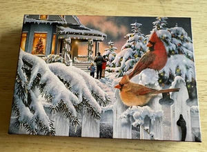 SIN USAR NUEVO Juego de 10 Tarjetas de Vacaciones de Colección Russell Cobane NAVIDAD INVIERNO - Imagen 1 de 9