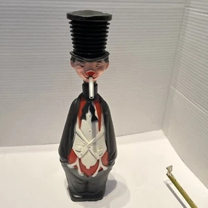 Vintage Plastic 13" Drunk/ Wino Man w/Top Hat Liquor Pump Dispenser RARE BARWARE - Picture 1 of 7