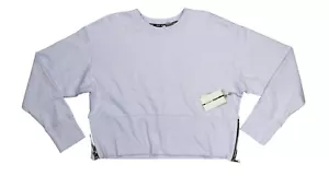DKNY Cotton Side-Zip Crew Neck Women's Pullover Sweatshirt XL NWT Halogen - Picture 1 of 1