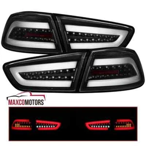 Luces traseras de freno de tubo LED negras para Mitsubishi Lancer Evolution 2008-2017 4 puertas - Imagen 1 de 7
