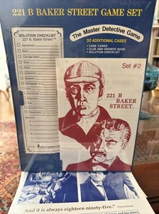 Sherlock Holmes 221 B Baker Street Game Set #2 1978 Sealed Game - Picture 1 of 2
