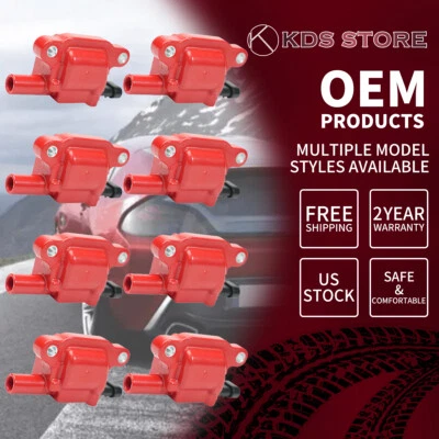 8PCS Ignition Coil For Chevrolet Silverado 1500 GMC Savana 3500 2005-2018 UF413 - Image 1 of 4