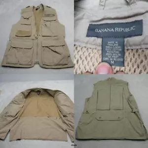 Gilet Banana Republic uomo marrone medio safari multitasche viaggio pesca outdoor - Foto 1 di 19