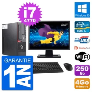 PC Fujitsu E720 Dt Bildschirm 22 " Intel i7-4770 RAM 4Go Scheibe 250Go Windows - Bild 1 von 3