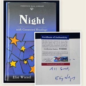 Elie Wiesel "Night Holocaust Nobel Peace Prize" Signed HC Book Autographed PSA - Bild 1 von 7