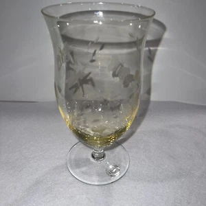 Lenox ""SCHMETTERLINGSWIESE"" gelb geätzt ~ Becher ~ 7 1/4" hoch ~ 18 Unzen - Bild 1 von 5