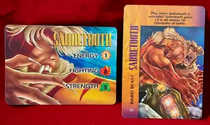 SABRETOOTH 1995 Fleer Marvel OverPower TCG CCG 19 Card Lot Near MINT Condition! - Picture 1 of 15