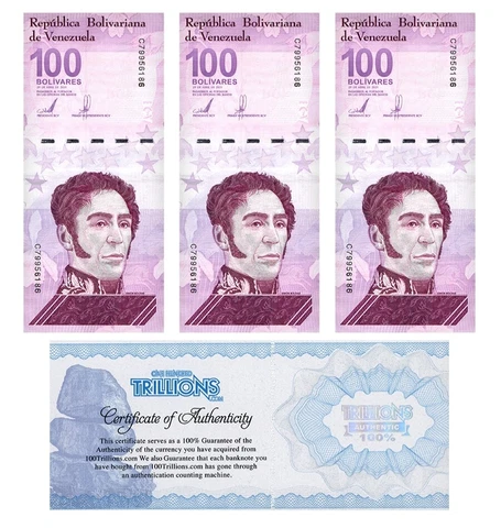 VENEZUELA 100 DIGITALES qty 3 2021 CIR 100 million bolivar USA Cover