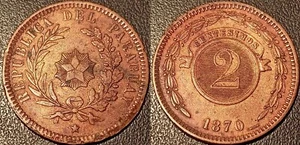 Paraguay - Republic - 2 Centesimos 1870 ! KM#3 - Picture 1 of 1