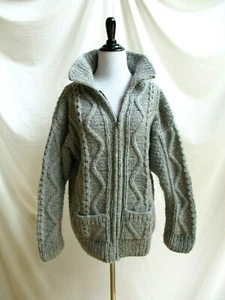 Valley Of The Awakening One Size Hand Made Cable Knit Grey  - Picture 1 of 7