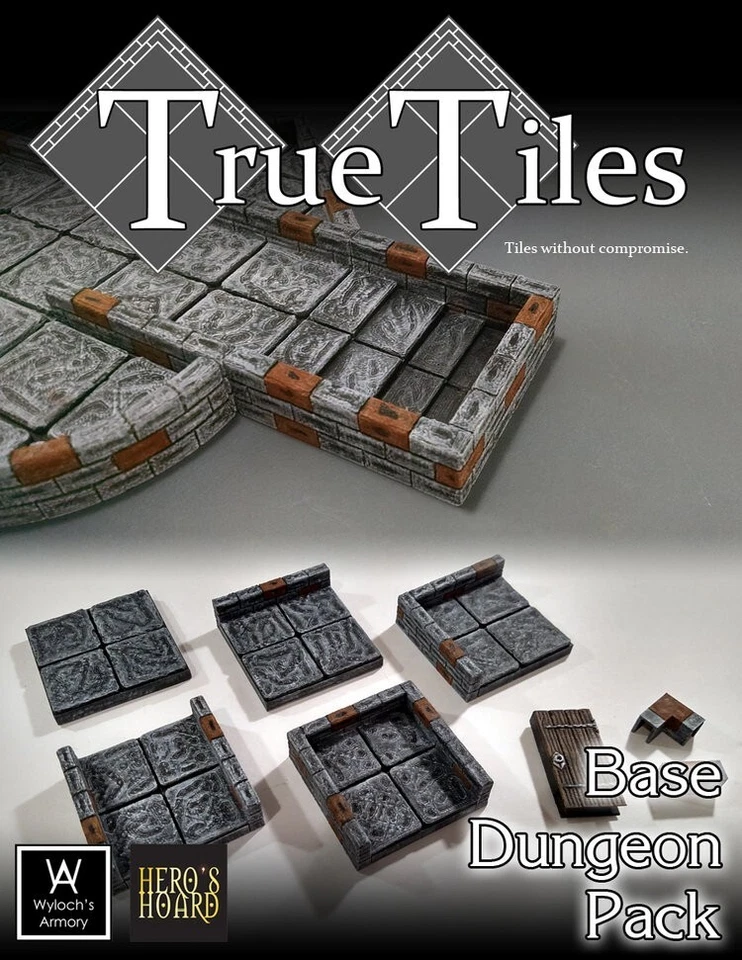 Heroes Hoard - True Tiles - 25pc Basic Kit | Dungeon Tiles | TTRPG - Image 1 of 4
