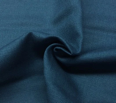 BALLARD DESIGNS GARRISON LINEN TEAL BLUE 21OZ FURNITURE FABRIC BY THE YARD 54"W - Image 1 of 3