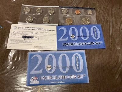 2000 us mint proof set And 2000 Mint Set P &D A All With COA’s - Image 1 of 3