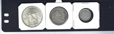 Egypt: 1956 & 57 Beautiful Rare & Silver Evacuation Coins. As Shown on Scan - Image 1 of 2