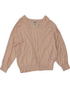 TOMMY HILFIGER Womens Crop 3/4 Sleeve Cardigan Sweater UK 16 Large Pink AE04 - Picture 1 of 3