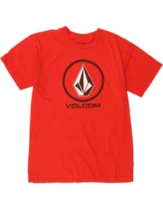VOLCOM Womens Graphic T-Shirt Top UK 10 Small Red Cotton CK32 - Picture 1 of 4