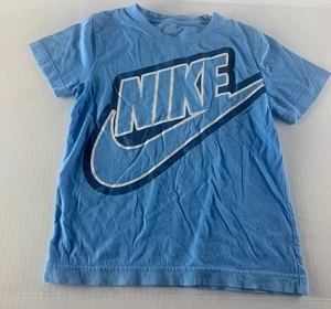 Boys Nike T-Shirt Size 7 Blue Short Sleeve School Summer - Picture 1 of 3