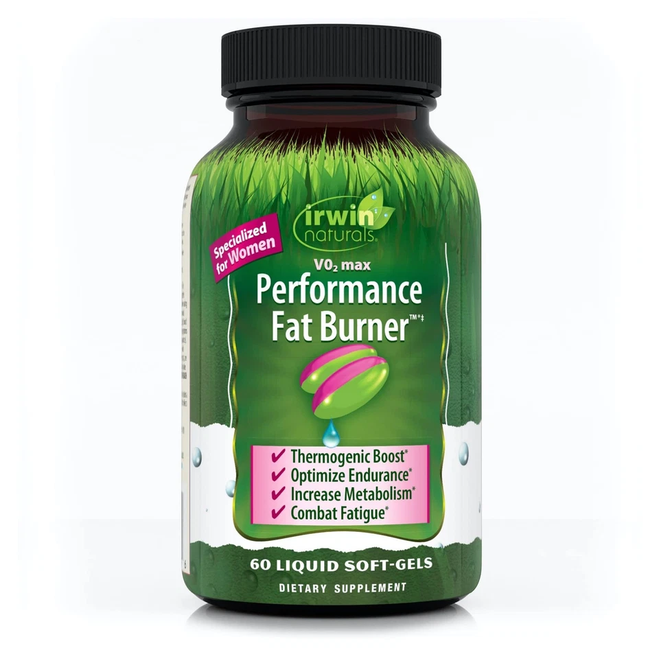 Irwin Naturals V02 Max Performance Fat Burner 60 Liquid Softgels EXP 12/2025 - Image 1 of 4
