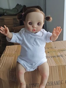16" lebensechte Kleinkind Mädchen Peeka kurze Haare fertig Reborn Baby Doll + Bauch Geschenk - Bild 1 von 3