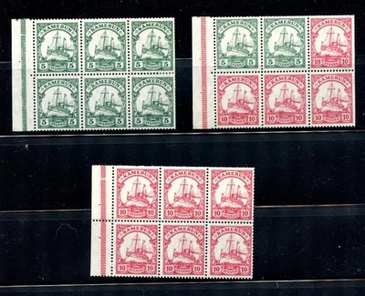 Cameroun #21a, 21b, 22a (C290) Booklet Panes, Kaiser's , MNH, FVF, CV$95.00 - Image 1 of 2