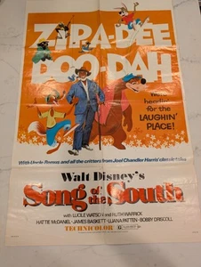 Póster de la película Walt Disney's Song of the South 1972 relanzamiento arrugado - Imagen 1 de 6