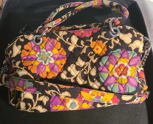 VERA BRADLEY Shoulder Bag MIDNIGHT BLUES, Hand Straps Chained Shoulder Strap - Picture 1 of 9