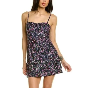 NEW French Connection Whisper Light Sweet Floral Mini Dress in Black Size 12 - Picture 1 of 12