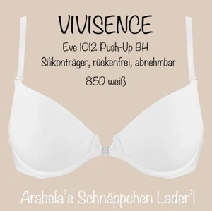VIVISENCE Eve1012 Push-Up BH Damen transparente Silikonträger rückenfrei Gr. 85D - Bild 1 von 5