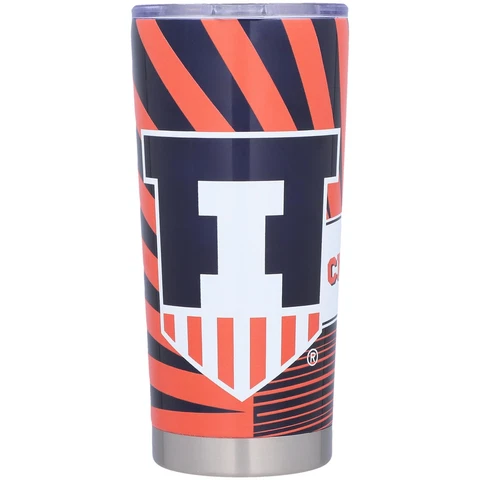 Illinois Fighting Illini 20oz. Stainless Steel Mascot Tumbler Cover