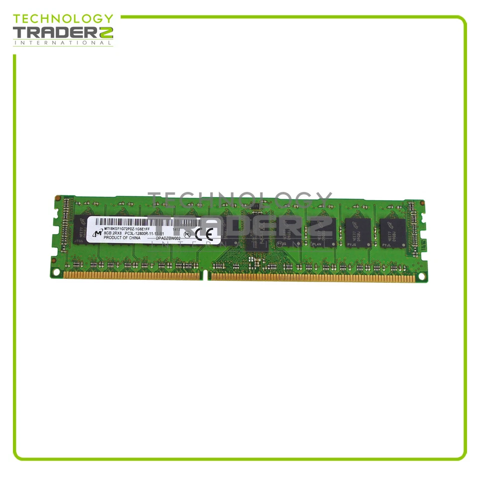 LOT OF 2 MT18KSF1G72PDZ-1G6 Micron 8GB PC3-12800 DDR3-1600MHz ECC REG Memory - Image 1 of 1